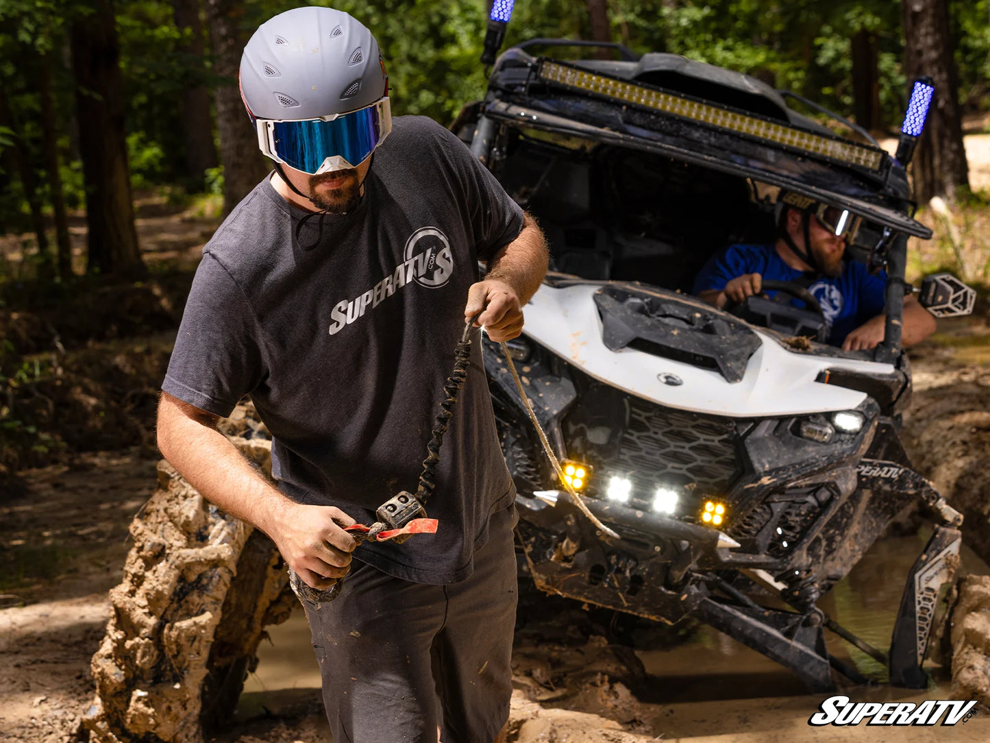 SuperATV Black Ops 4,500 lb. UTV/ATV Winch | Wireless Remote & Synthetic Rope