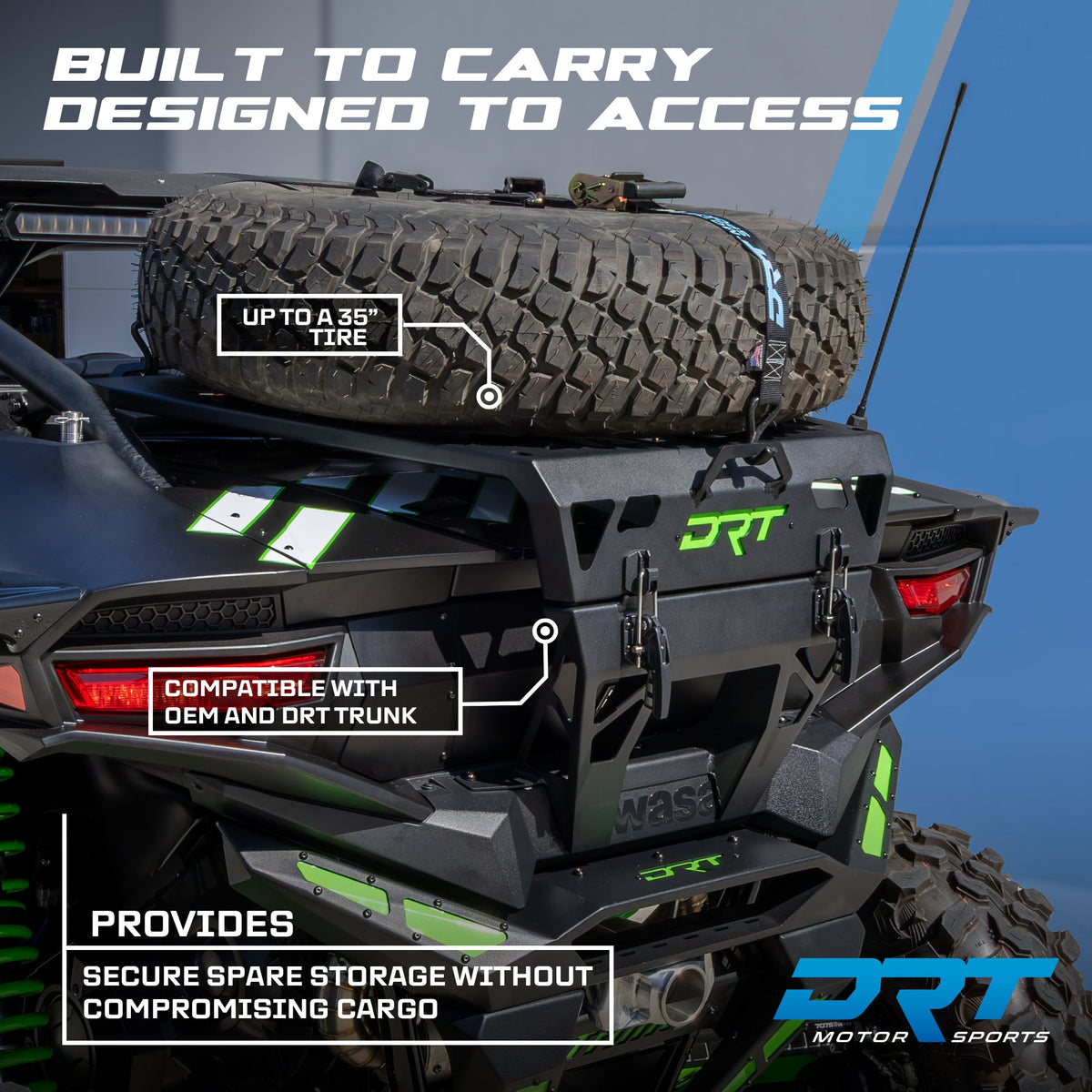 DRT Motorsports Tire Carrier for 2026+ Kawasaki Teryx H2 - view 3