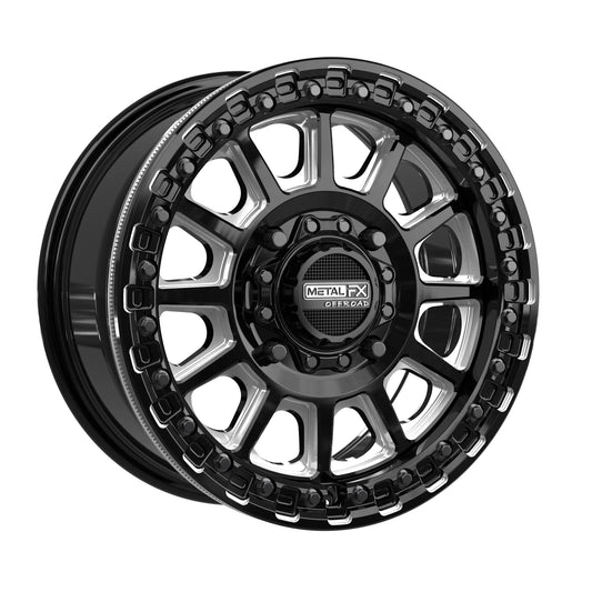 Metal FX Offroad Rampage Beadlock Wheel – Gloss Black Contrast Cut