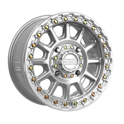 Metal FX Offroad Rampage Beadlock Wheel – Gloss Silver Machined