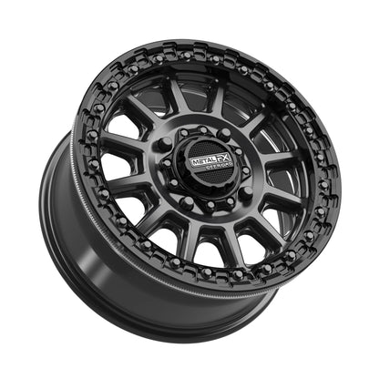 Metal FX Offroad Rampage Beadlock Wheel – Satin Black w/ Gloss Black Ring