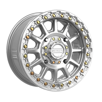 Metal FX Offroad Rampage Beadlock Wheel – Gloss Silver Machined