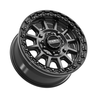 Metal FX Offroad Rampage Beadlock Wheel – Satin Black w/ Gloss Black Ring
