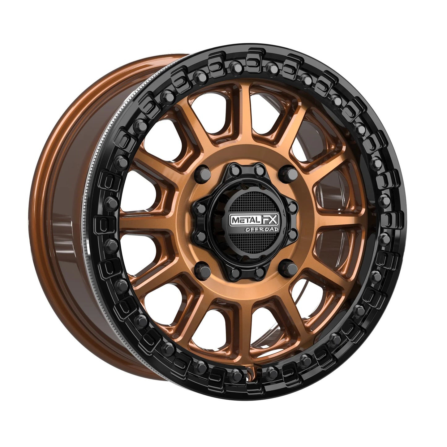 Metal FX Offroad Rampage Beadlock Wheel – Smoked Bronze w/ Gloss Black Ring