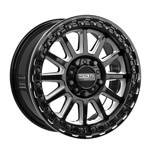 Metal FX Offroad Rampage R Beadlock Wheel – Gloss Black Contrast Cut