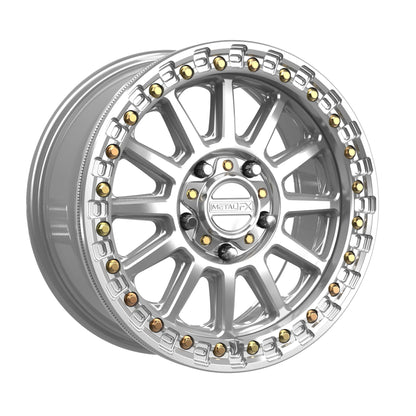 Metal FX Offroad Rampage R Beadlock Wheel – Gloss Silver Machined