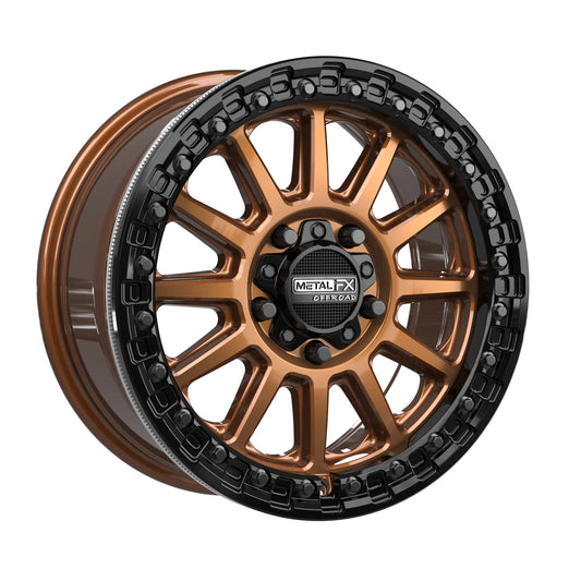 Metal FX Offroad Rampage R Beadlock Wheel – Smoked Bronze w/ Gloss Black Ring