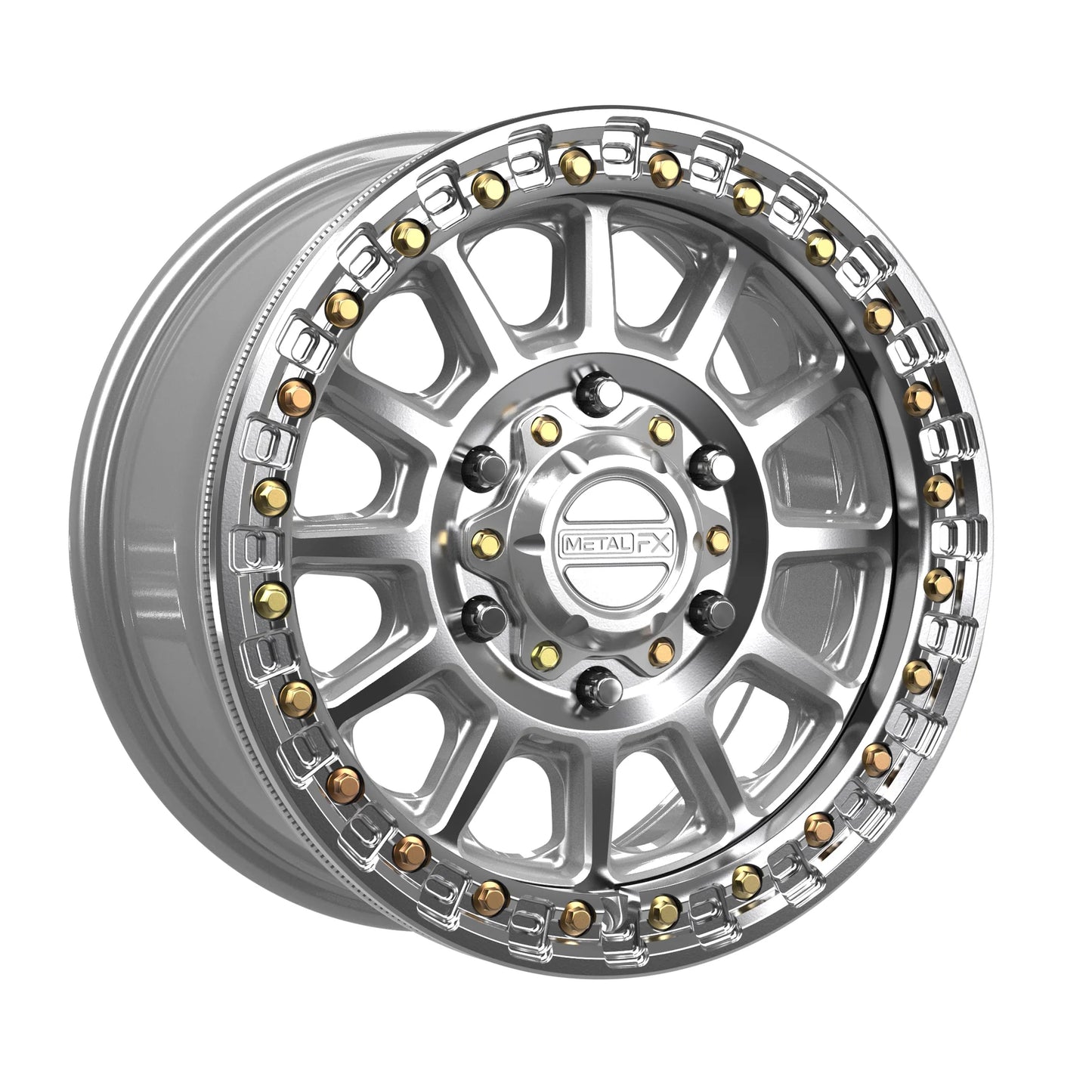 Metal FX Offroad Rampage 6R Beadlock Wheel – Gloss Silver Machined