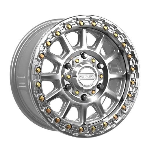 Metal FX Offroad Rampage 6R Beadlock Wheel – Gloss Silver Machined