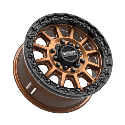 Metal FX Offroad Rampage 6R Beadlock Wheel – Smoked Bronze w/ Gloss Black Ring