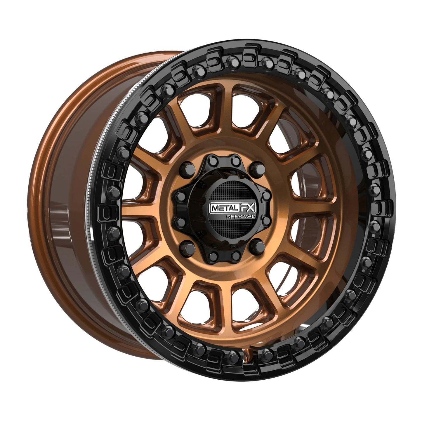 Metal FX Offroad Rampage Beadlock Wheel – Smoked Bronze w/ Gloss Black Ring