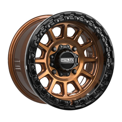 Metal FX Offroad Rampage Beadlock Wheel – Smoked Bronze w/ Gloss Black Ring