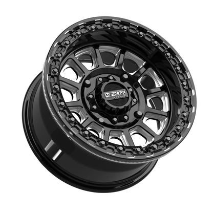 Metal FX Offroad Rampage Beadlock Wheel – Gloss Black Contrast Cut