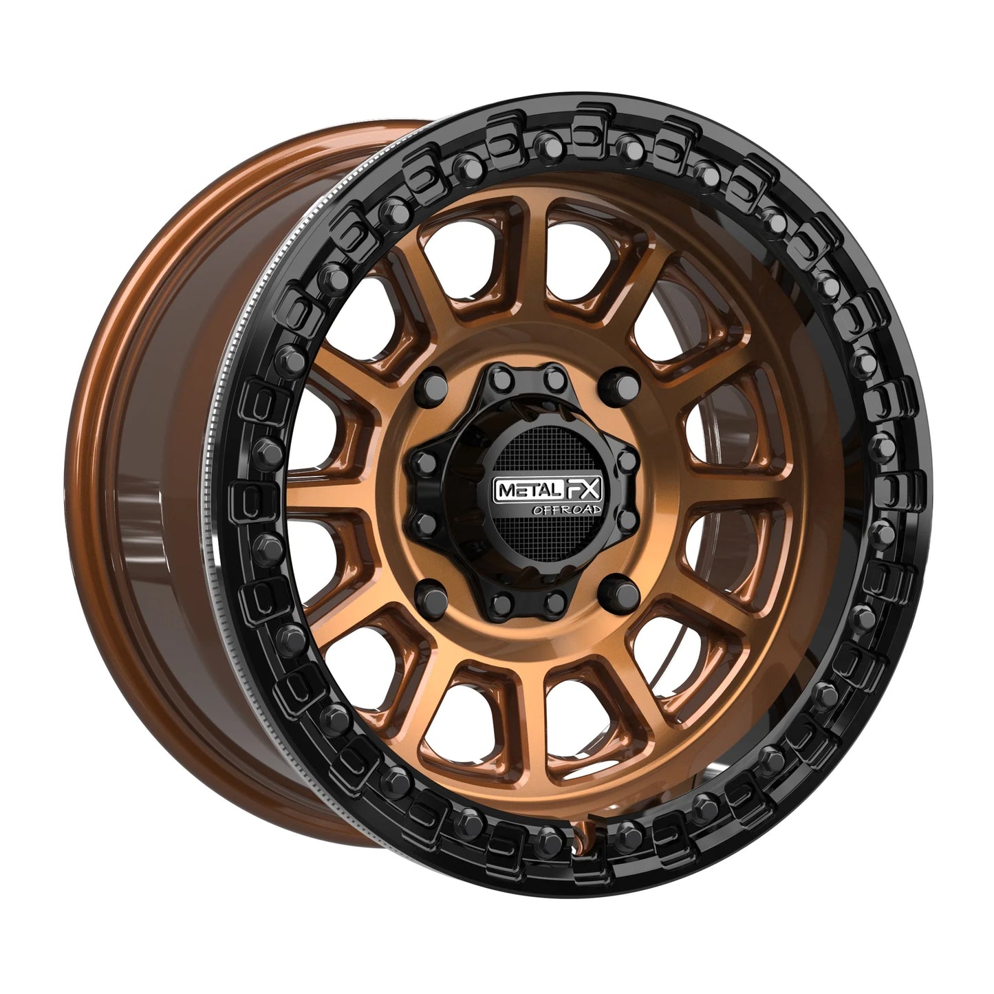 Metal FX Offroad Rampage Beadlock Wheel – Smoked Bronze w/ Gloss Black Ring