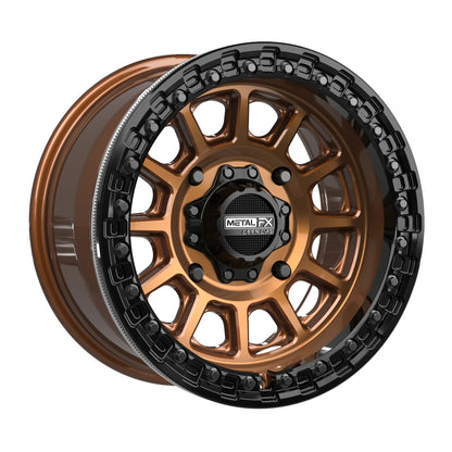 Metal FX Offroad Rampage Beadlock Wheel – Smoked Bronze w/ Gloss Black Ring
