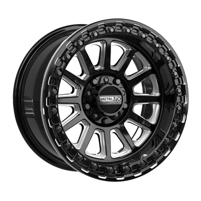 Metal FX Offroad Rampage R Beadlock Wheel – Gloss Black Contrast Cut