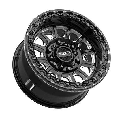 Metal FX Offroad Rampage 6R Beadlock Wheel – Gloss Black Contrast Cut