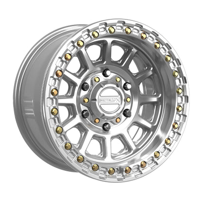 Metal FX Offroad Rampage 6R Beadlock Wheel – Gloss Silver Machined