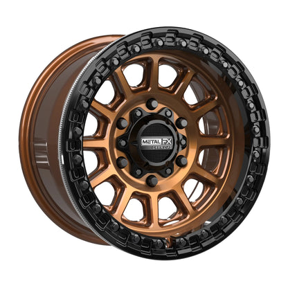 Metal FX Offroad Rampage 6R Beadlock Wheel – Smoked Bronze w/ Gloss Black Ring