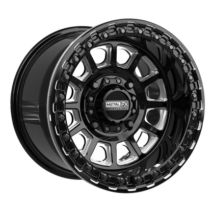 Metal FX Offroad Rampage Beadlock Wheel – Gloss Black Contrast Cut