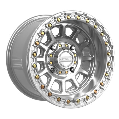 Metal FX Offroad Rampage Beadlock Wheel – Gloss Silver Machined
