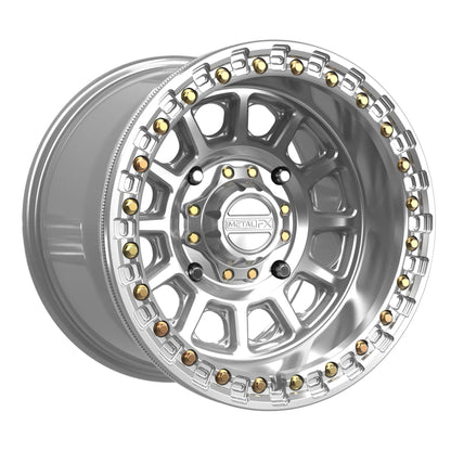 Metal FX Offroad Rampage Beadlock Wheel – Gloss Silver Machined