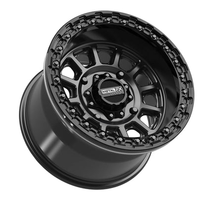 Metal FX Offroad Rampage Beadlock Wheel – Satin Black w/ Gloss Black Ring