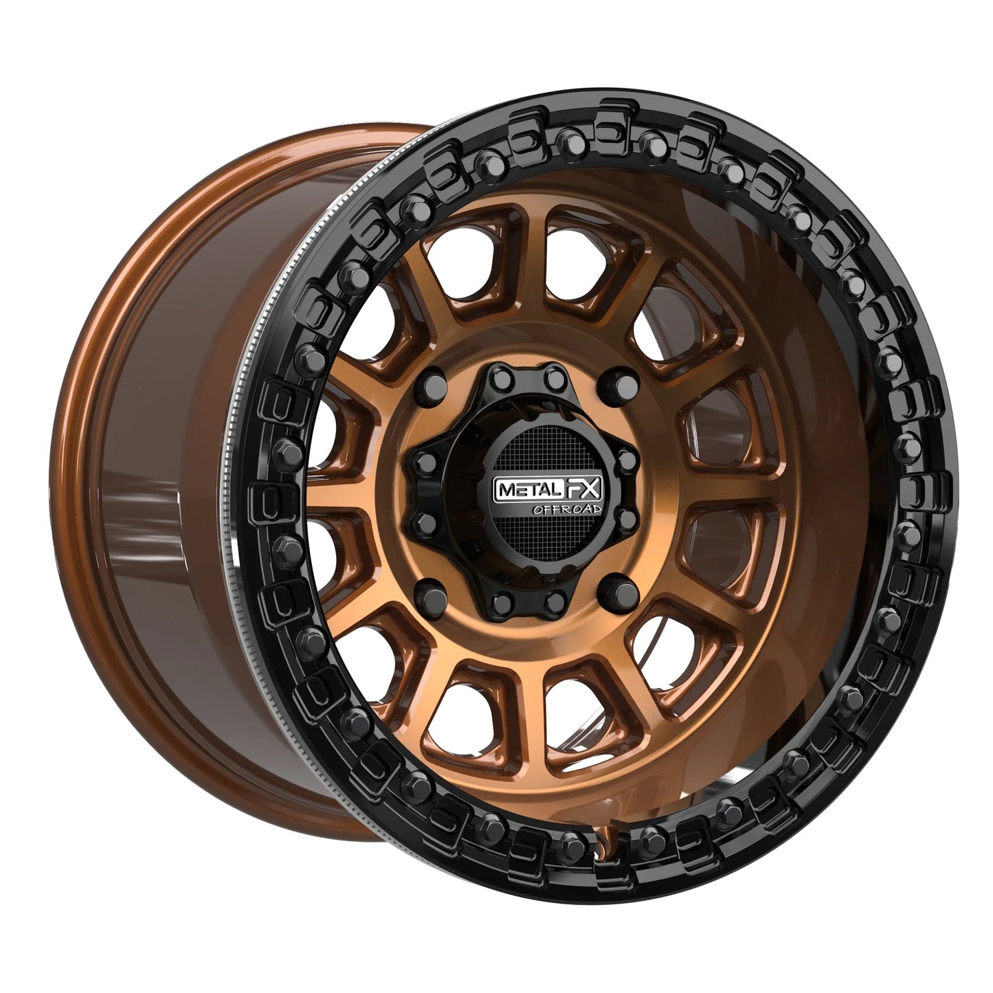 Metal FX Offroad Rampage Beadlock Wheel – Smoked Bronze w/ Gloss Black Ring
