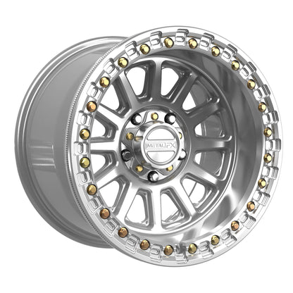 Metal FX Offroad Rampage R Beadlock Wheel – Gloss Silver Machined