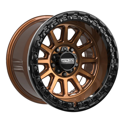 Metal FX Offroad Rampage R Beadlock Wheel – Smoked Bronze w/ Gloss Black Ring