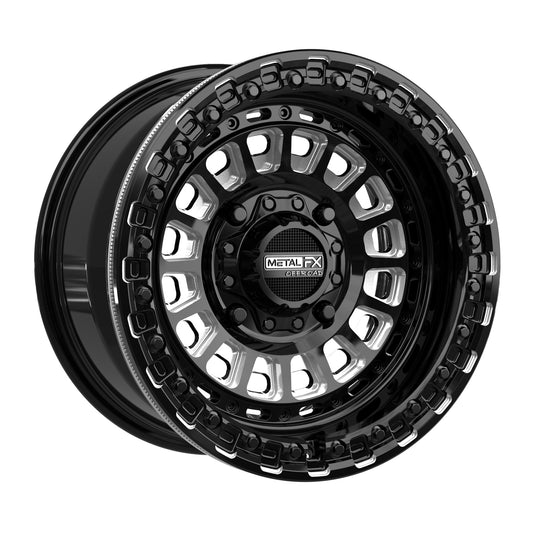 Metal FX Offroad Sicario Beadlock | Gloss Black Contrast Cut | 15x8 & 15x10