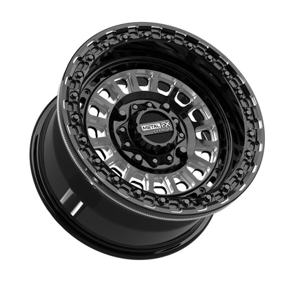 Metal FX Offroad Sicario Beadlock | Gloss Black Contrast Cut | 15x8 & 15x10