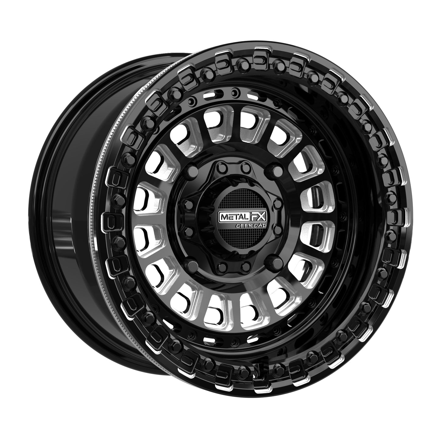 Metal FX Offroad Sicario Beadlock | Gloss Black Contrast Cut | 15x8 & 15x10