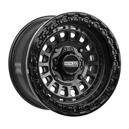 Metal FX Offroad Sicario Beadlock | Satin Black w/ Gloss Black Ring | 15x8 & 15x10