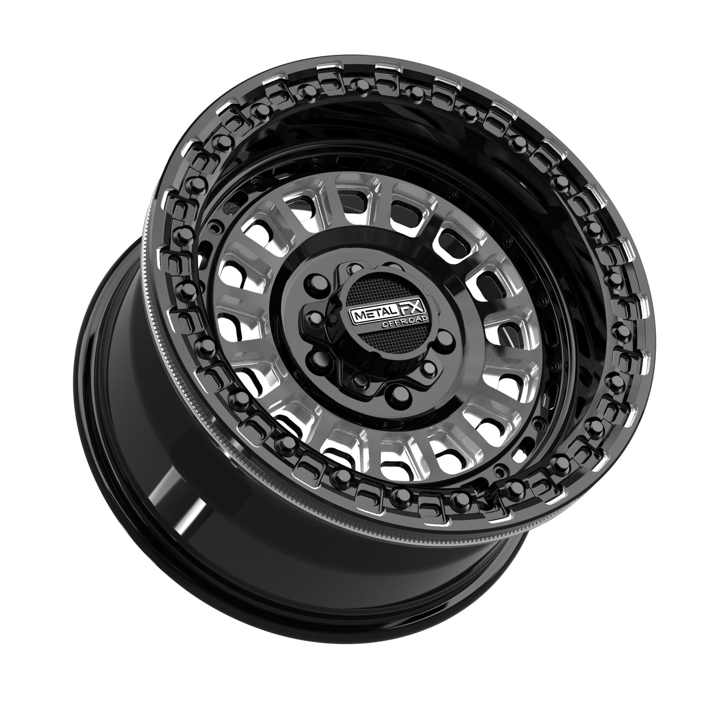 Metal FX Offroad Sicario R Beadlock | Gloss Black Contrast Cut | 5x4.5