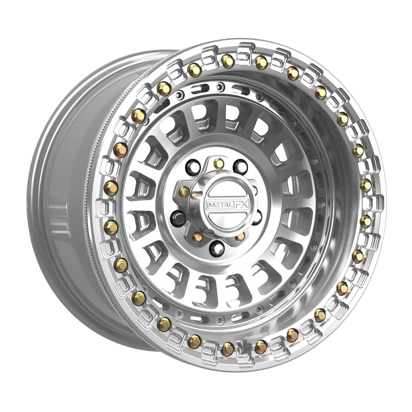 Metal FX Offroad Sicario R Beadlock | Gloss Silver Machined | 5x4.5