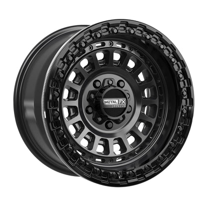Metal FX Offroad Sicario R Beadlock | Satin Black w/ Gloss Black Ring | 5x4.5