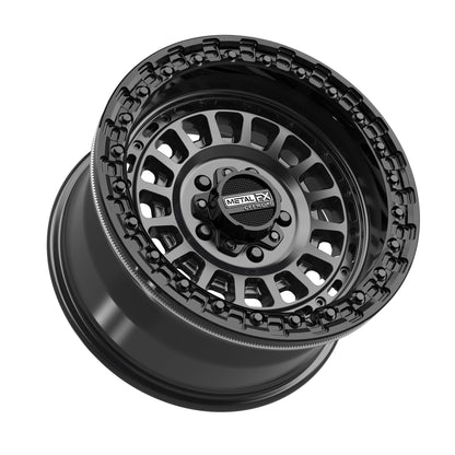 Metal FX Offroad Sicario R Beadlock | Satin Black w/ Gloss Black Ring | 5x4.5