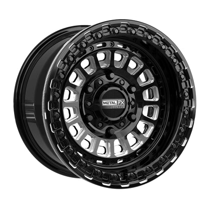 Metal FX Offroad Sicario 6R Beadlock | Gloss Black Contrast Cut | 6x5.5