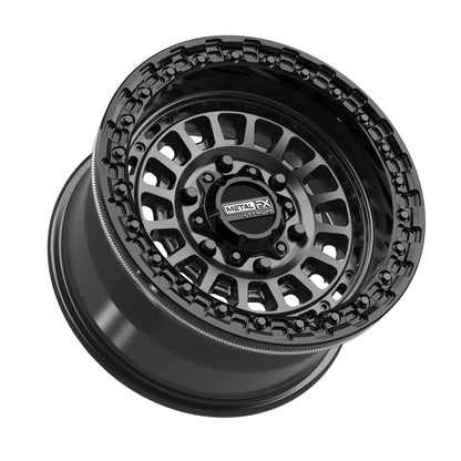Metal FX Offroad Sicario 6R Beadlock | Satin Black w/ Gloss Black Ring | 6x5.5