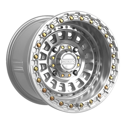 Metal FX Offroad Sicario Beadlock | Gloss Silver Machined | 15x8 & 15x10