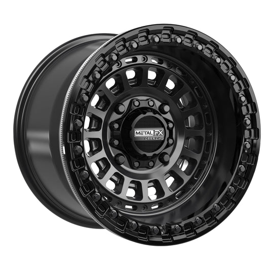 Metal FX Offroad Sicario Beadlock | Satin Black w/ Gloss Black Ring | 15x8 & 15x10