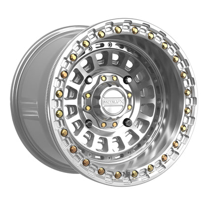 Metal FX Offroad Sicario Beadlock | Gloss Silver Machined | 15x8 & 15x10