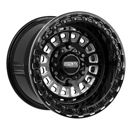 Metal FX Offroad Sicario 6R Beadlock | Gloss Black Contrast Cut | 6x5.5