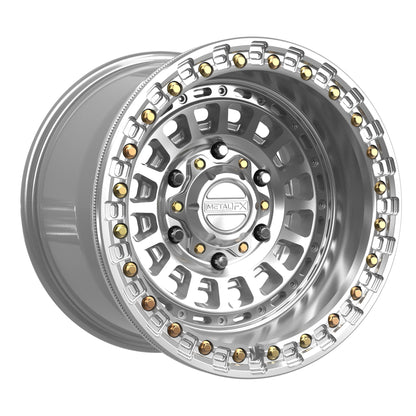 Metal FX Offroad Sicario 6R Beadlock | Gloss Silver Machined | 6x5.5