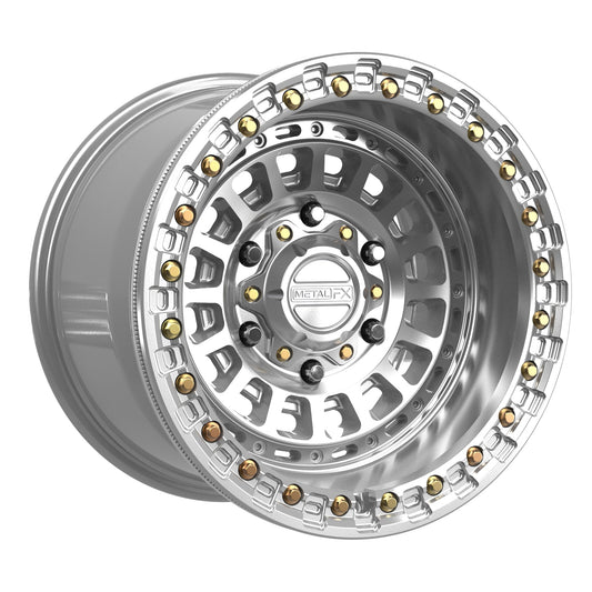 Metal FX Offroad Sicario 6R Beadlock | Gloss Silver Machined | 6x5.5