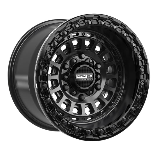 Metal FX Offroad Sicario 6R Beadlock | Satin Black w/ Gloss Black Ring | 6x5.5