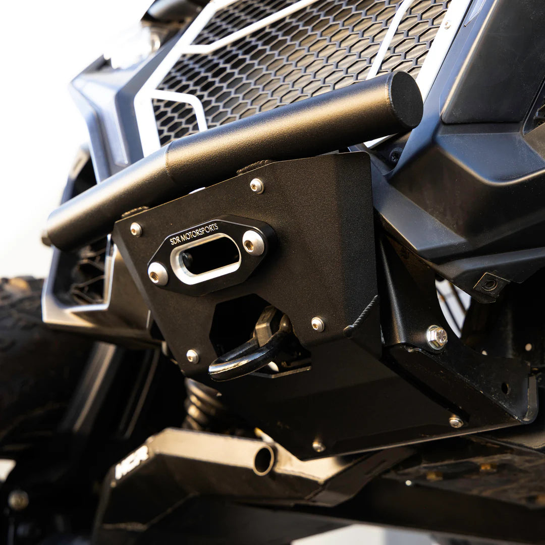 CAN AM MAVERICK R WINCH SKID PLATE SINGLE TUBE FRONT BUMPER