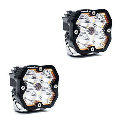Baja Designs Squadron 2.0 Sport pair — Spot, Clear, without harness