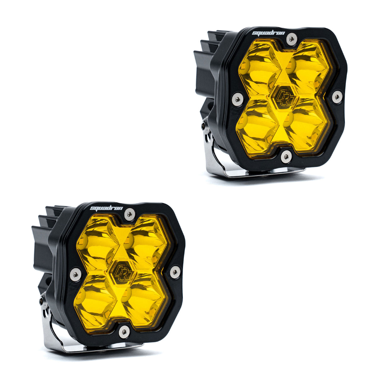 Baja Designs Squadron 2.0 Sport pair — Spot, Baja Amber, without harness